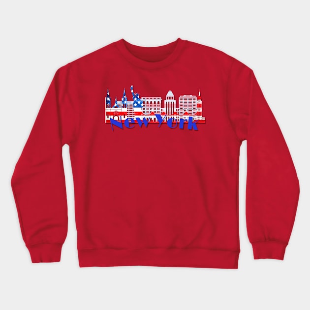 New York, USA Crewneck Sweatshirt by AlondraHanley